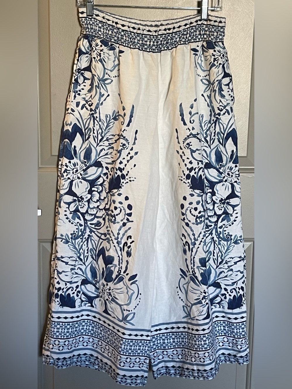 Anthropologie Somerset Linen Wide-Leg Pull-On Pants Size Small